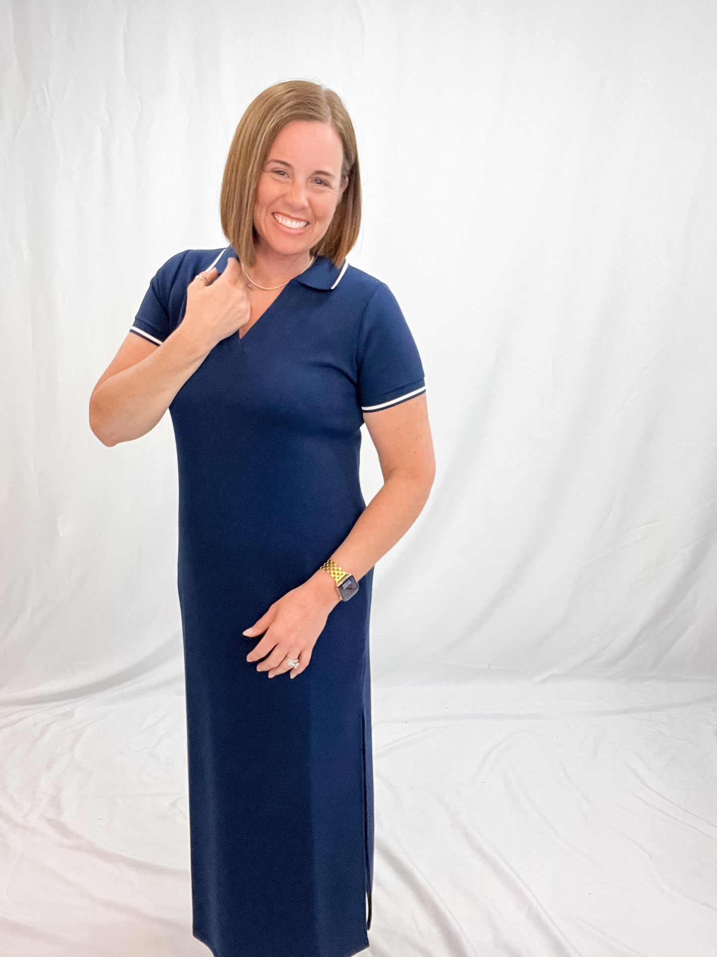 AIRPIQUE SS POLO DRESS