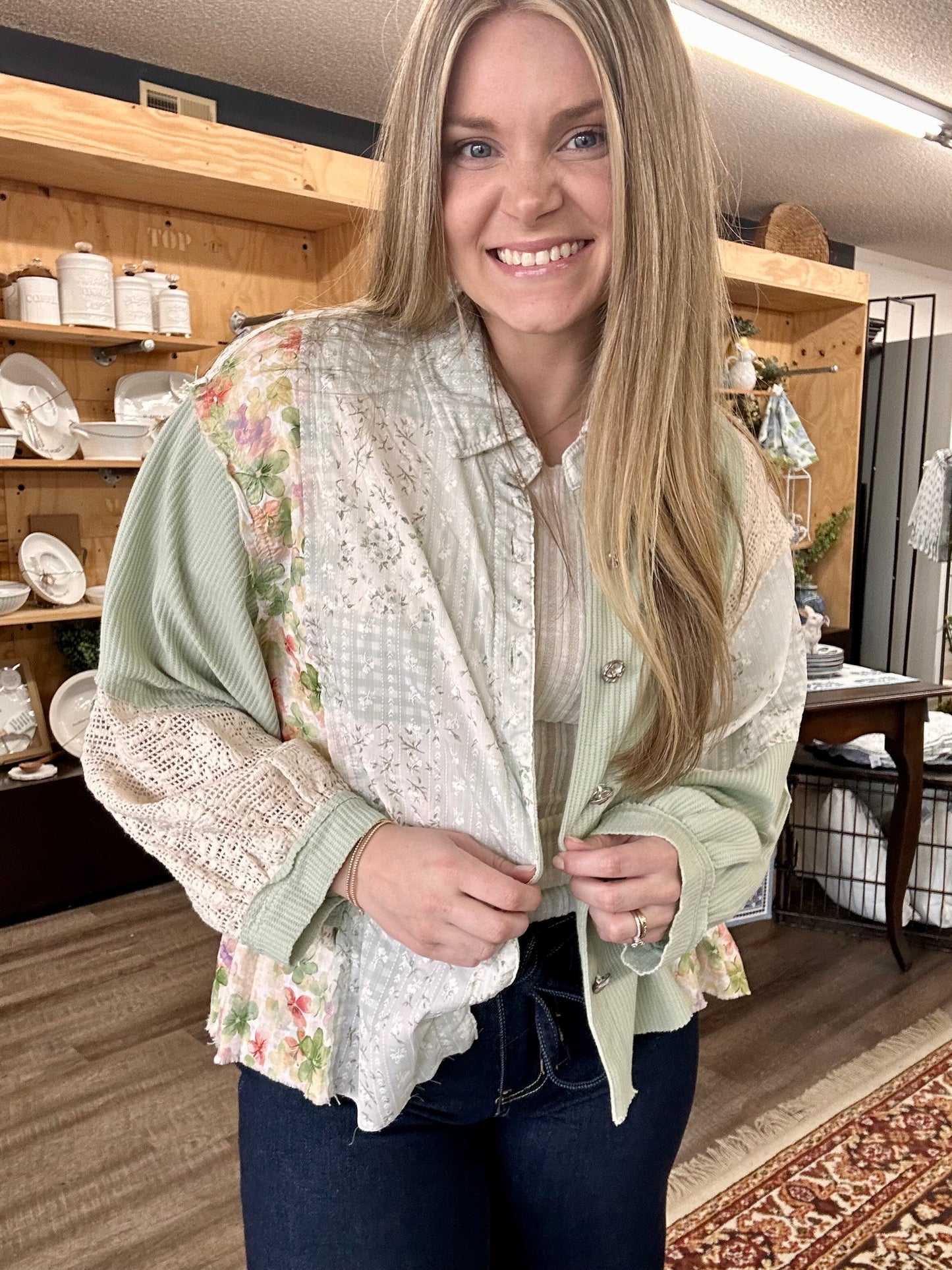 THERMAL MIXED MEDIA TOP