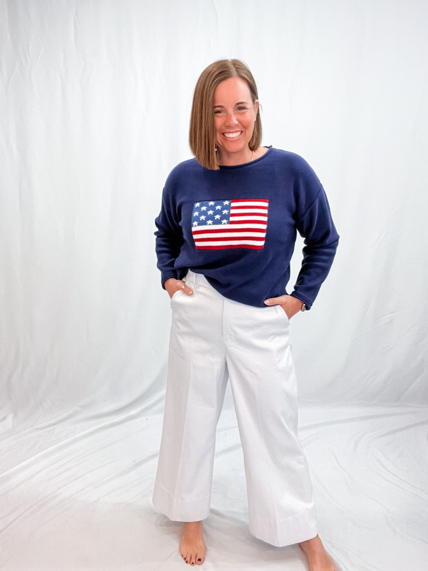 STRETCH TWILL WIDE LEG TROUSER