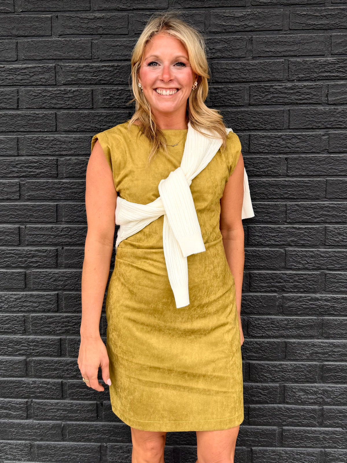 BRUSHED SUEDE DRESS