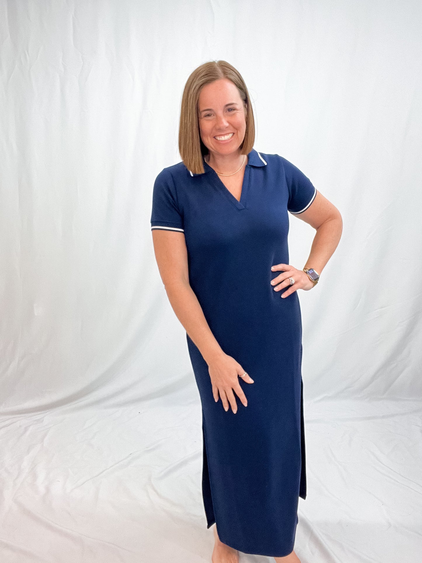AIRPIQUE SS POLO DRESS
