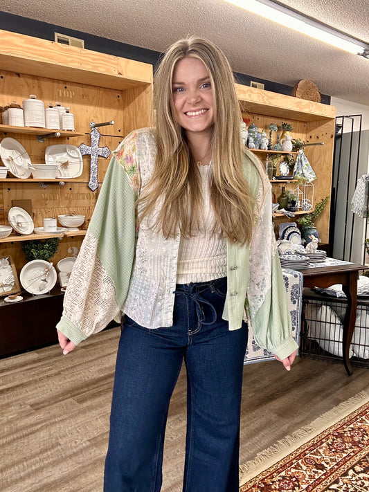 THERMAL MIXED MEDIA TOP