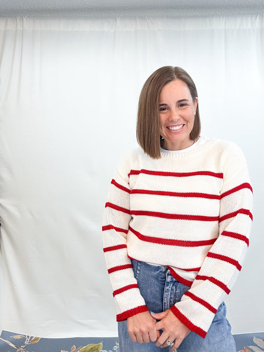 LENA LACE BACK SWEATER