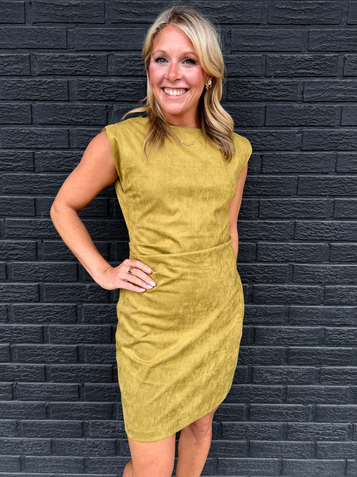 BRUSHED SUEDE DRESS