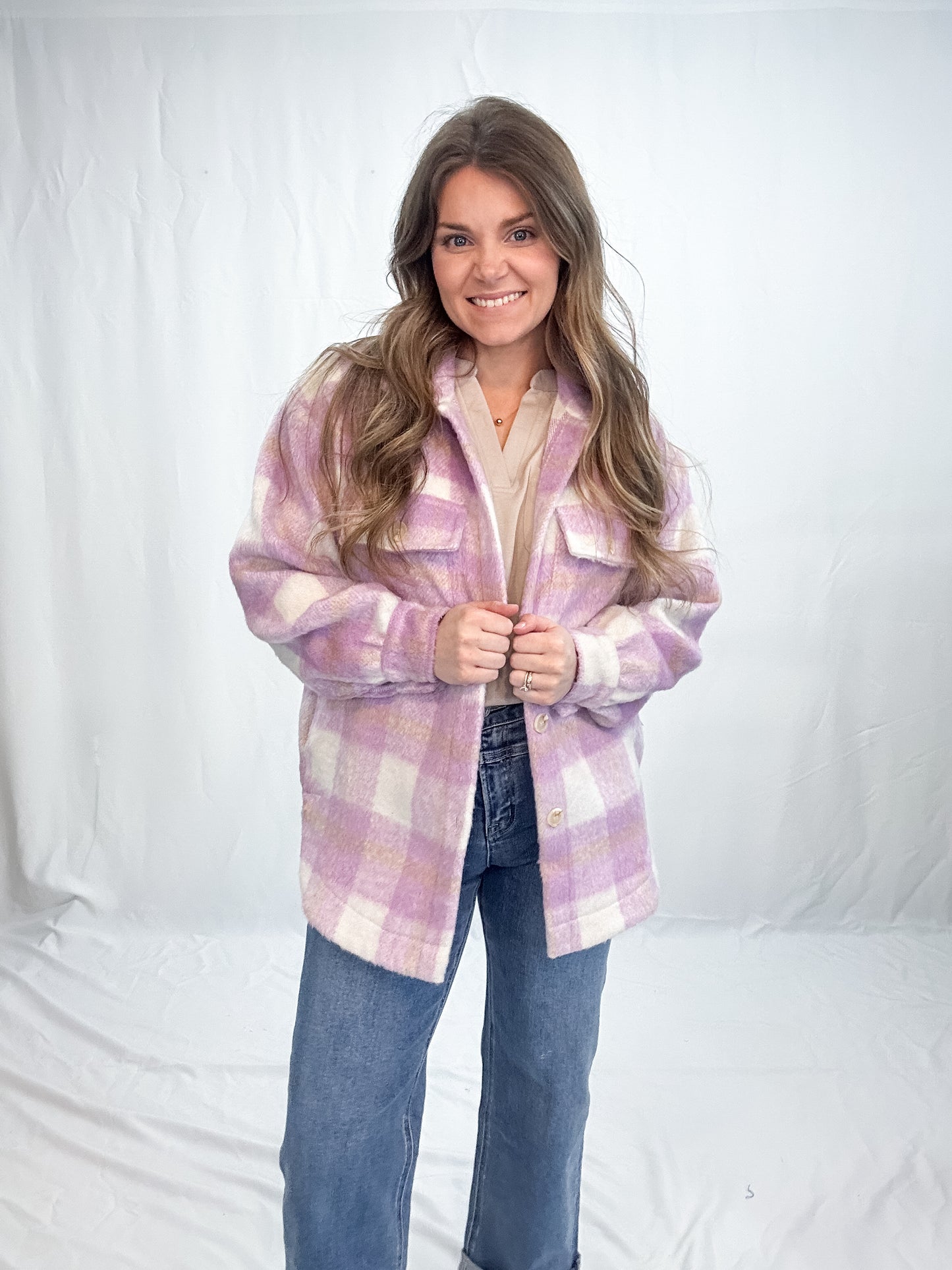 BAILEE PLAID CHECKER SHACKET