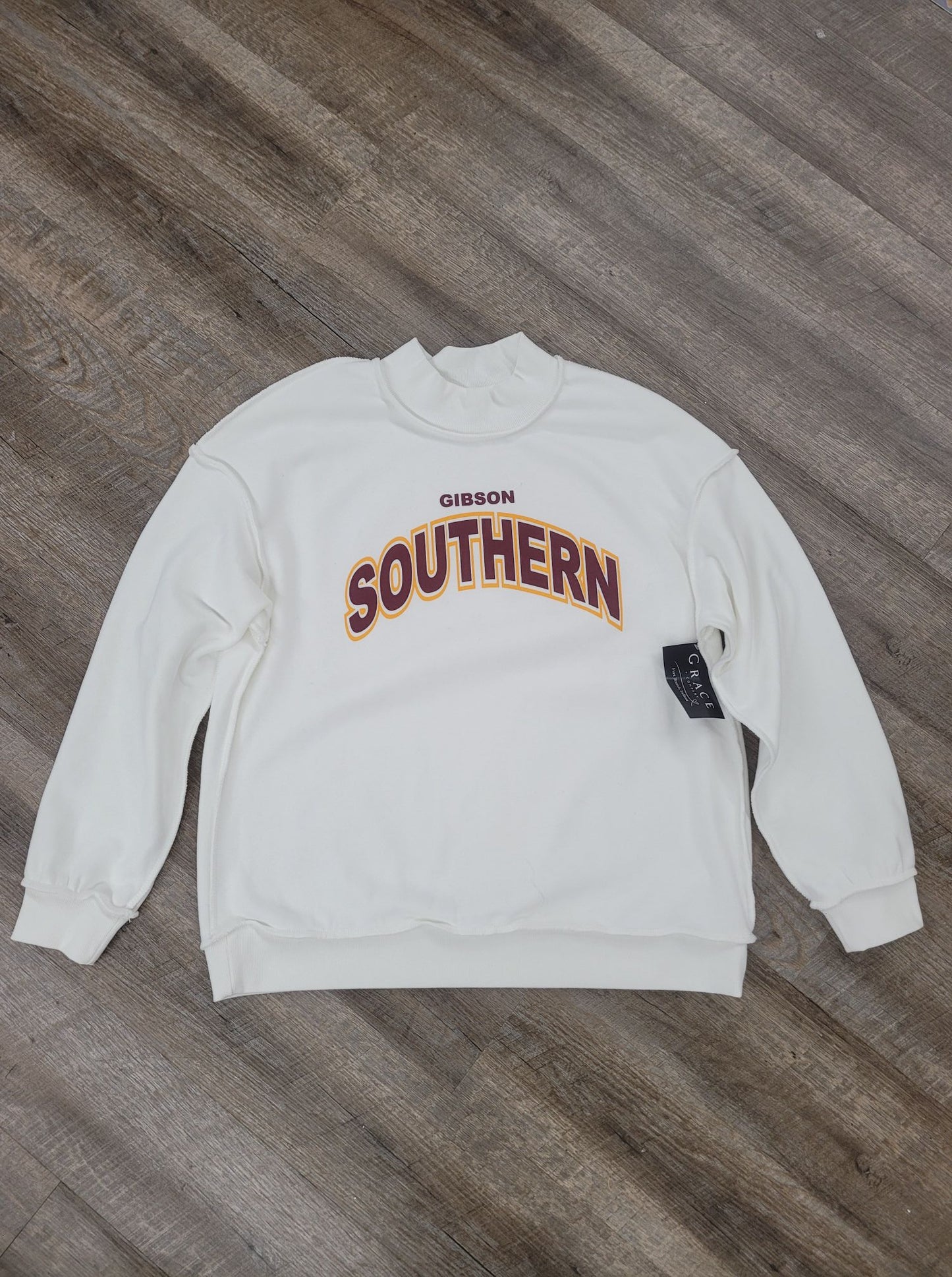 MOCK NECK SWEATSHIRT ONE SIDE