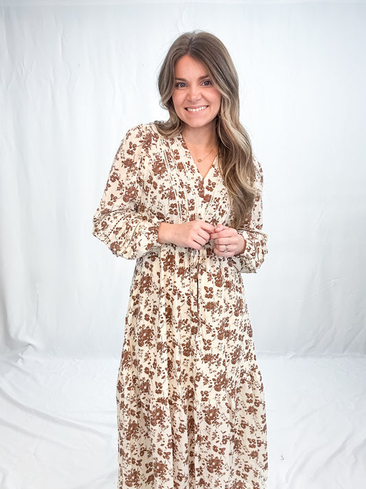 PINTUCK MAXI DRESS