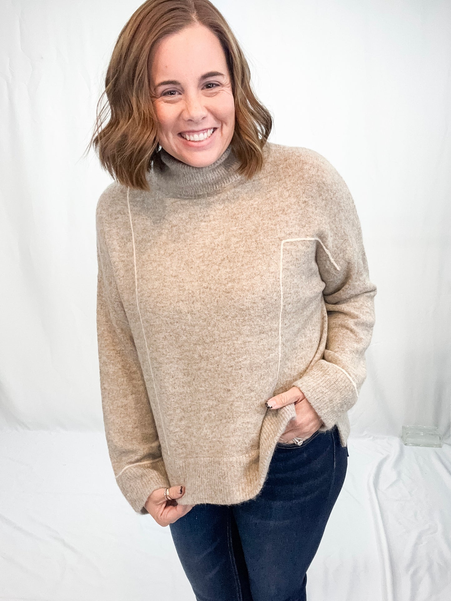 TURTLE NECK PULL OVER SWEATER