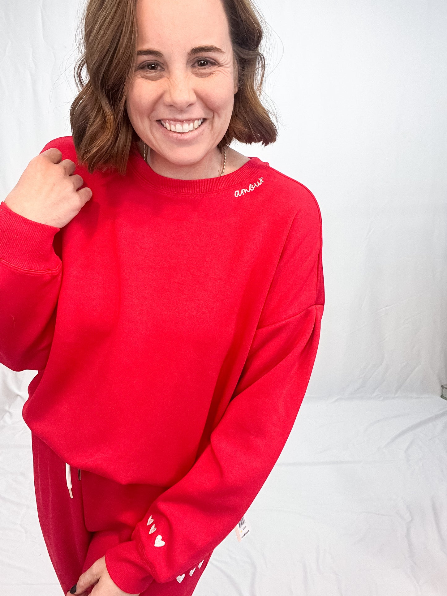 PLEATED SLV PULLOVER W/ SCRUNCHIE