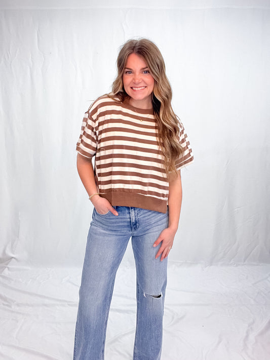 STRIPE CROP SHIRT