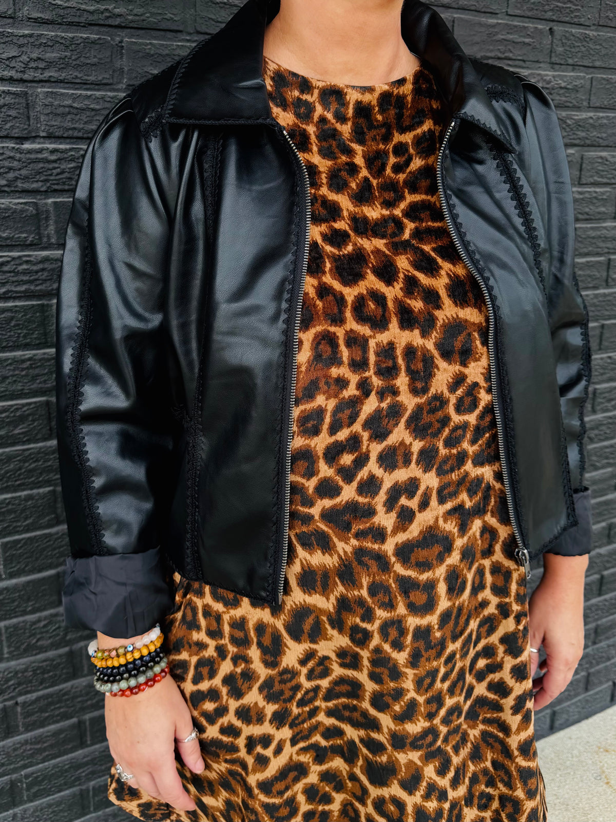 FAUX LEATHER JACKET