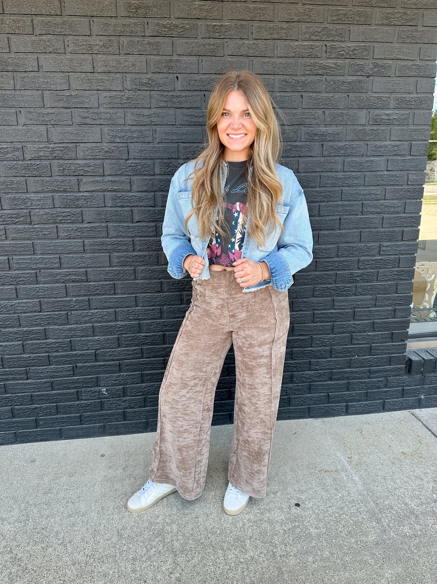 CORDUROY WIDE LEG PANT