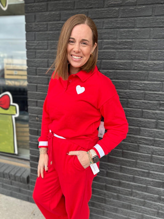 LONG SLEEVE POLO TOP